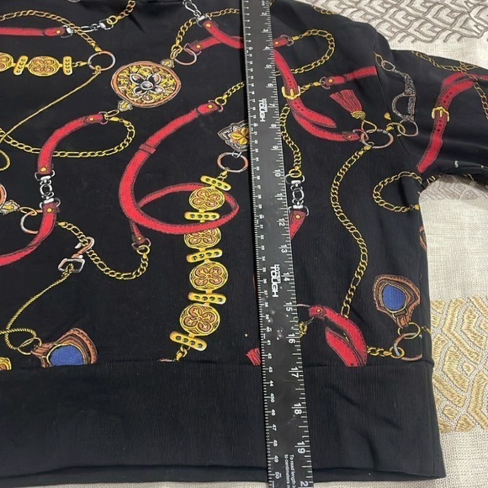 (N3) Zara chain print hoodie size S - Picture 7 of 8